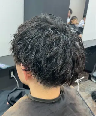ショート パーマ ヘアアレンジ メンズ COEUR🌟 山崎 朋也のヘアスタイル