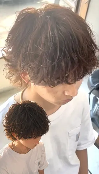 ショート パーマ メンズ メンズパーマ& ハイトーン特化谷村のヘアスタイル