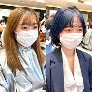 ショート カラー パーマ ヘアアレンジ 🌈小顔似合わせ SHIHO🌈のヘアスタイル