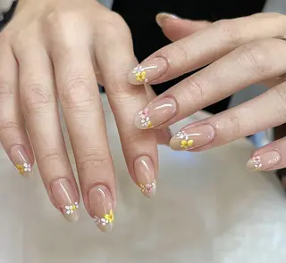 ネイル By moonネイル 🌷ワンホン/韓国風のネイルデザイン