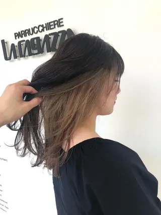 ミディアム カラー 東條 克義のヘアスタイル