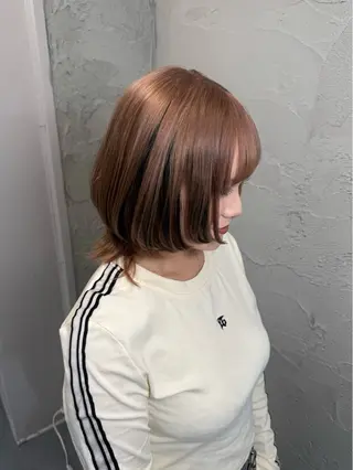 セミロング ブリーチ×縮毛矯正 💫だいちのヘアスタイル