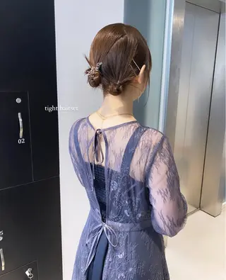 ミディアム ヘアアレンジ マンツーマン半個室 tamuraのヘアスタイル