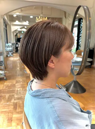 ショート カラー パーマ 渋谷 とまとのヘアスタイル
