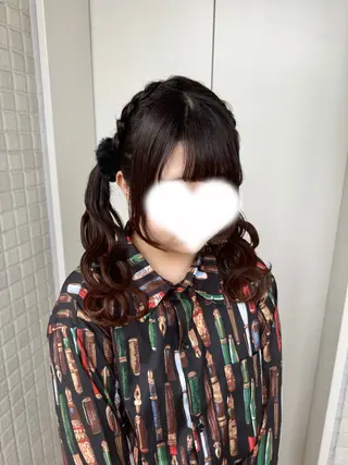 ロング ヘアアレンジ 縮毛矯正/エクステ /艶カラー/ヘアメのヘアスタイル