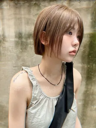 ショート rinka/暖色 ボブカットモデルのヘアスタイル
