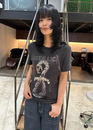 セミロング 名古屋/落ちる黒 黒染め落としのヘアスタイル