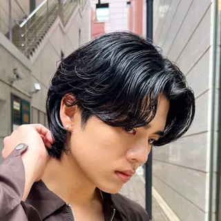 ショート パーマ メンズ メンズカット曲がる 縮毛矯正佐々木タクマのヘアスタイル