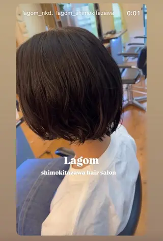 ショート パーマ Lagom なかだのヘアスタイル