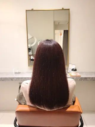 セミロング カラー 中井 啓悟のヘアスタイル