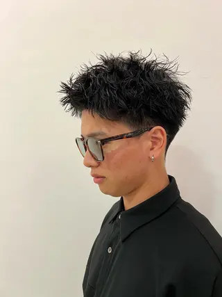 ショート パーマ メンズ 宮内大輔 /髪質改善/艶カラーのヘアスタイル