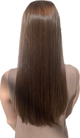 ロング カラー ミドウチ アヤカのヘアスタイル