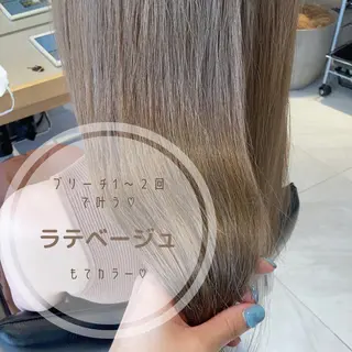 ミディアム カラー ヘアアレンジ オリーブ透明感カラー 表参道/MIKUのヘアスタイル