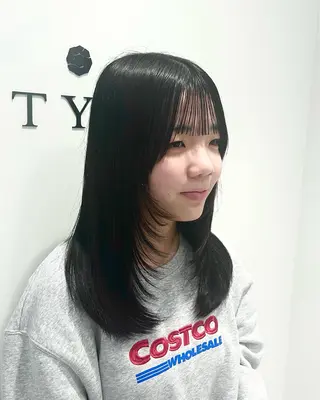セミロング ヘアセット/ミニボブ /レイヤー 山田寛菜のヘアスタイル