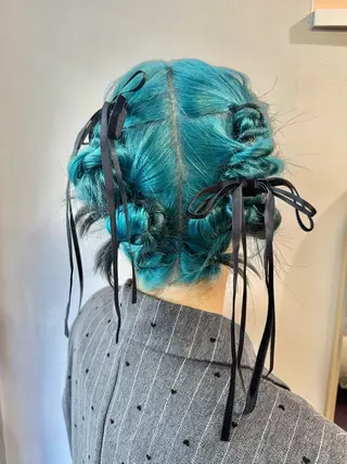 ロング ヘアアレンジ オタク美容師☃️🩵 ヘアアレンジ/暗髪のヘアスタイル