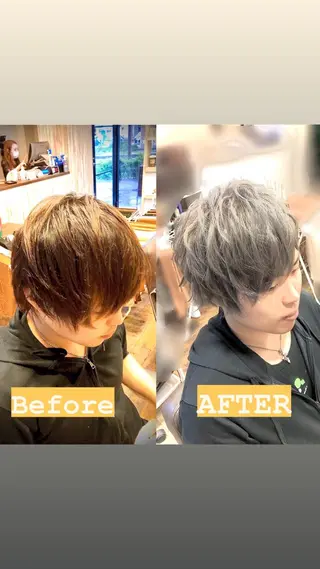 ショート カラー ヘアアレンジ メンズ ✨最強美容師✨ 💙にっしー西村💙のヘアスタイル