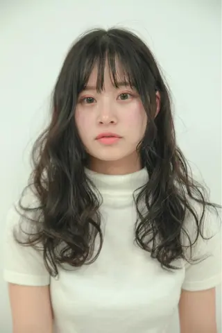ロング カラー パーマ ヘアアレンジ メンズ キッズ ネイル マツエク・マツパ EnBlesS西宮 マンツーマン神道有基のヘアスタイル