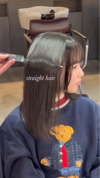 セミロング 髪質改善|縮毛矯正 ◎店長◎Keitaのヘアスタイル