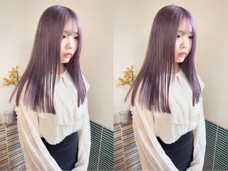 ロング カラー ホワイトカラー/梅田 デザインカラー/しんのヘアスタイル