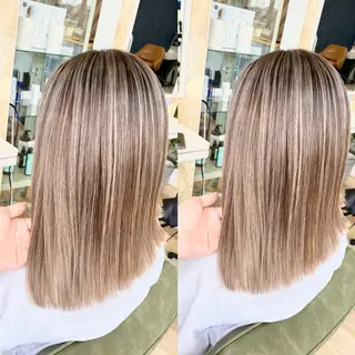 セミロング ケアブリーチ 黒瀬有汰のヘアスタイル