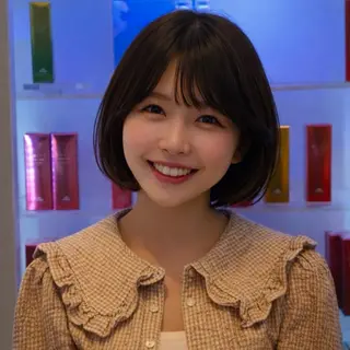 ミディアム カラー ⭐️韓国ブリーチ 顔周りカット⭐️のヘアスタイル