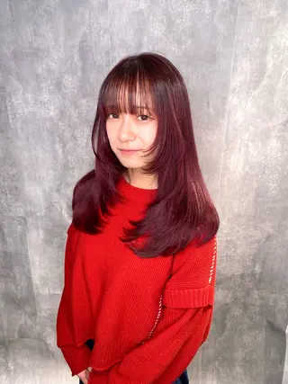 カラー 💫miyu💫デザ インカラー/アレンジのヘアスタイル