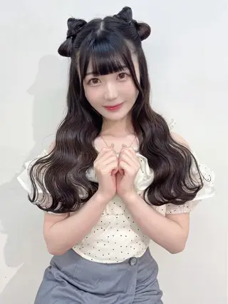 ロング ヘアアレンジ 透明感カラー 💞みどりのヘアスタイル