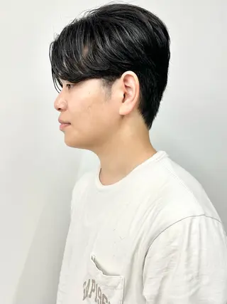 ショート メンズ ボブ/ゆるふわ ボブパーマ/とういのヘアスタイル