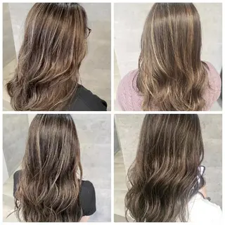 セミロング ミルクティー特化 🌈島内　琢真🌈のヘアスタイル