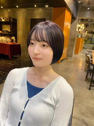 ショート カラー 透明感カラー🌿 グレージュ🐺陽介のヘアスタイル