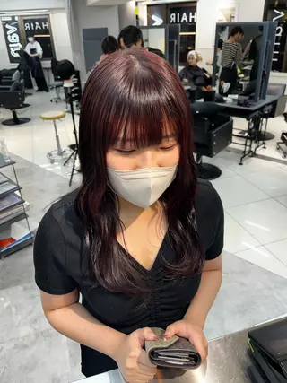 ロング カラー ウルフ🦋顔まわり ❤︎ ͛MEIのヘアスタイル