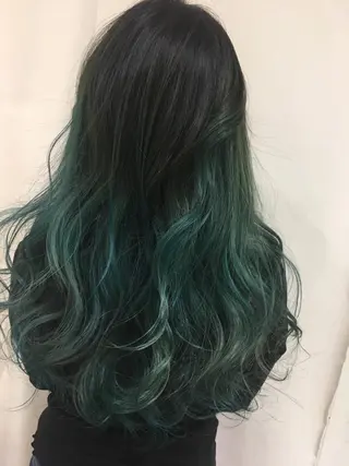 ロング カラー ヘアアレンジ きむえり/髪質改善 /うねり広がり改善のヘアスタイル