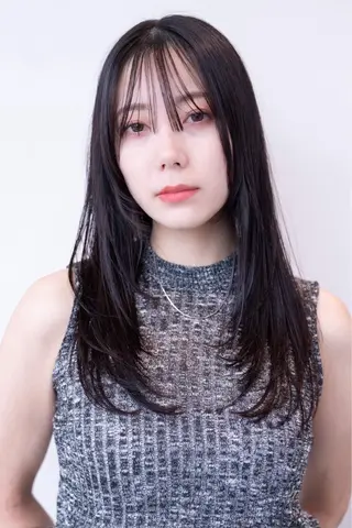 ロング ボブ/レイヤー/パー マ/新宿/KOKIのヘアスタイル