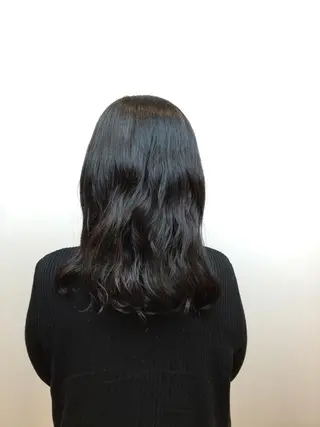 セミロング パーマ Annon プライベートサロンのヘアスタイル