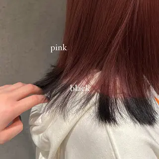 ミディアム カラー ブリーチカラー/ ベージュ/SARAのヘアスタイル
