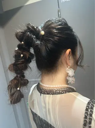 ロング ヘアアレンジ 縮毛矯正+モテカラー 🎀✨MIHOのヘアスタイル