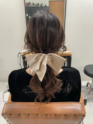 セミロング ヘアアレンジ メンズモテパーマ💙 fuwaのヘアスタイル