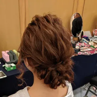 セミロング ヘアアレンジ マツエク・マツパ Rêve なかやまのヘアスタイル