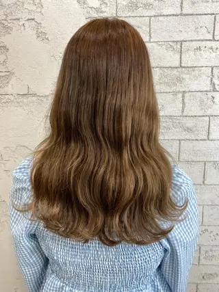 セミロング カラー 🦋YUI 髪質改善 ブリーチ　着付け🦋のヘアスタイル