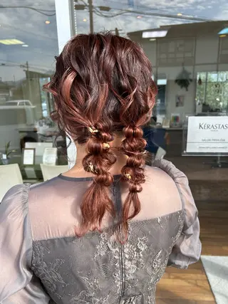 セミロング ヘアアレンジ 小澤 志穂のヘアスタイル