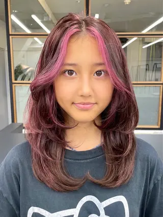 ロング カラー ヘアアレンジ 透明感カラー/髪質 改善🎀suzukaのヘアスタイル