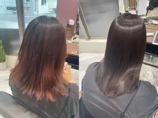 ミディアム mion🦋韓国ヘア 透明感カラー🫧のヘアスタイル