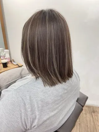 ミディアム カラー ハイライト⭐️上野 高広のヘアスタイル