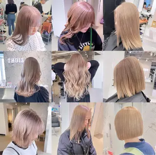 セミロング カラー 🎗副店長/井上 竜 ブリーチ指名No.1のヘアスタイル