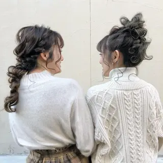 セミロング ヘアアレンジ 卒業式お呼ばれ🕊️ ヘアセット✴︎ミキのヘアスタイル
