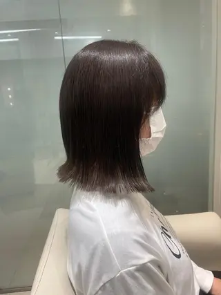 ミディアム カラー 頭から整える美容師 松田のヘアスタイル