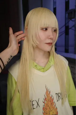 ロング カラー ブリーチ🪡 ボブ🐬レイヤーのヘアスタイル