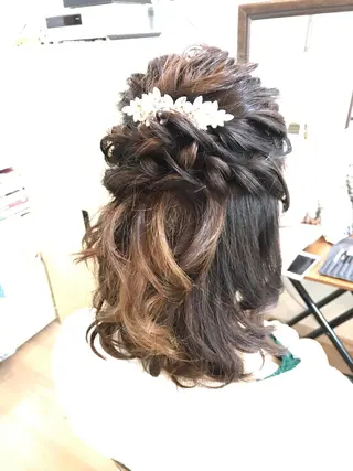 ミディアム ヘアアレンジ 早朝✨ヘアセット 着付け/清水玲歌のヘアスタイル