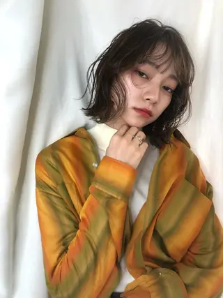ミディアム 早瀬裕之 パーマのヘアスタイル