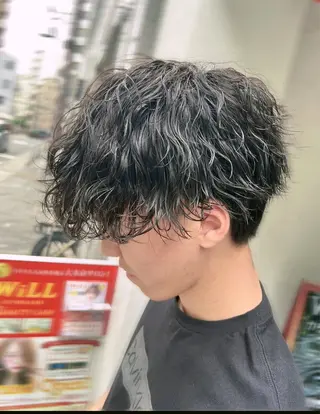 ミディアム パーマ メンズ メンズパーマ 特化/京橋/栗野のヘアスタイル